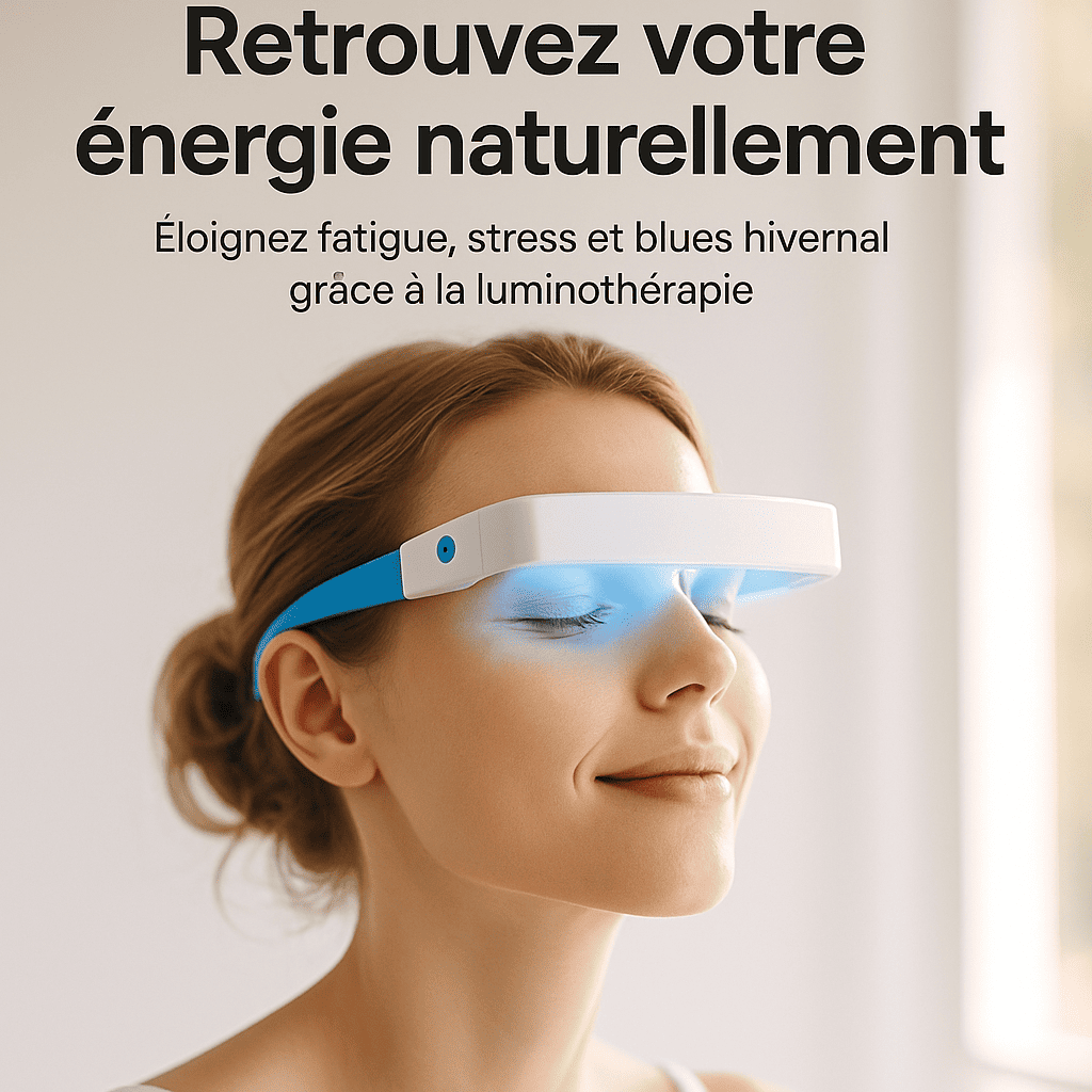 Lunettes de Luminothérapie LED Portables – Anti-Fatigue, Humeur & Énergie Naturelle